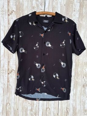 Straight To Hell Button Up Vinyl Record Shirt